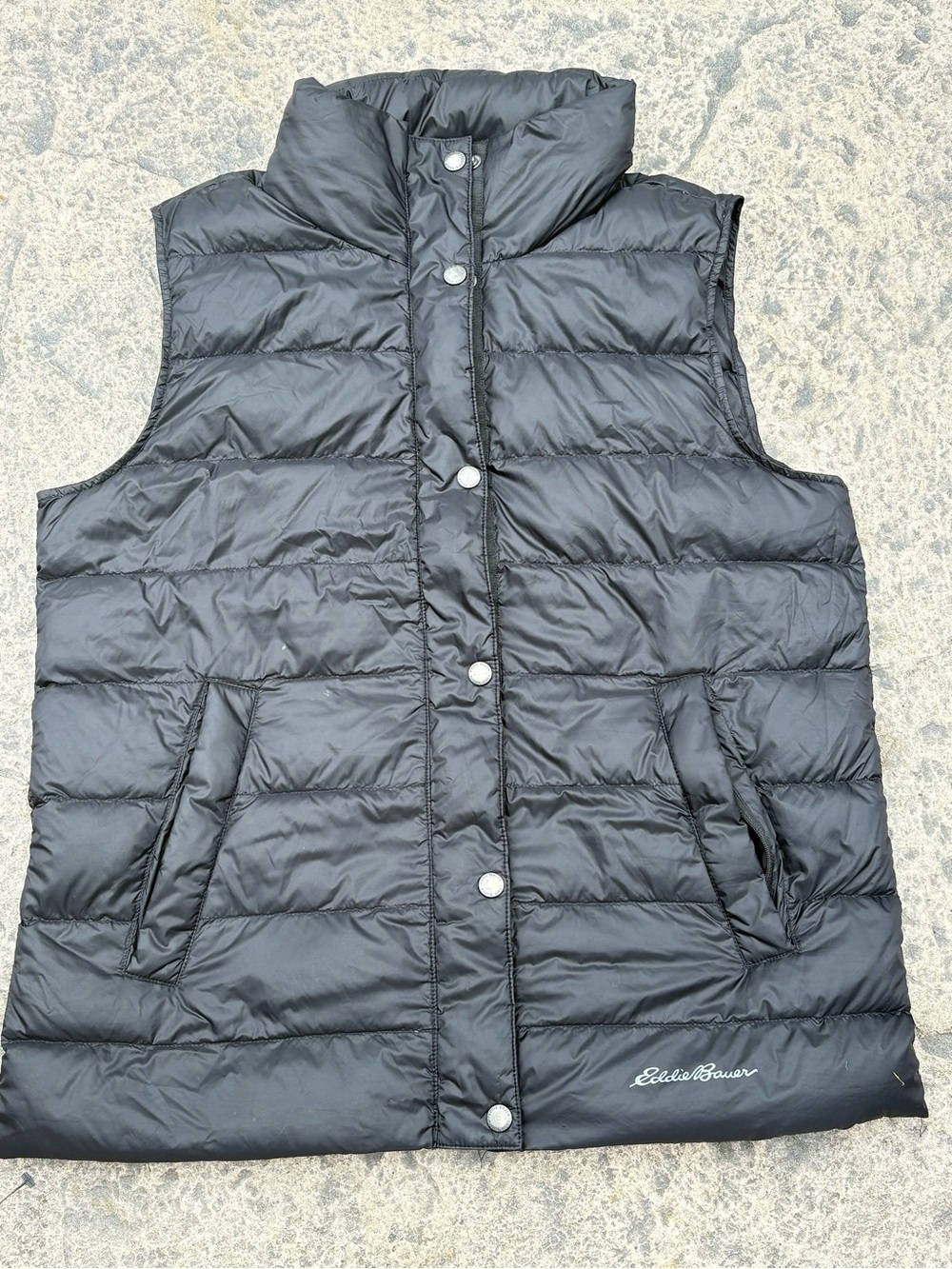 Eddie Bauer Black Quilted Puffer Vest